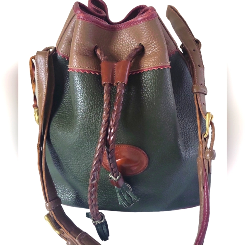 Dooney & Bourke Vintage 90's AWL Women's Pebbled Leather Bucket Drawstring Bag